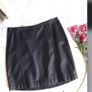 Free people vegan leather skirt